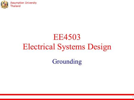 EE4503 Electrical Systems Design