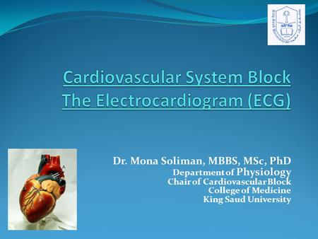 Cardiovascular System Block The Electrocardiogram (ECG)