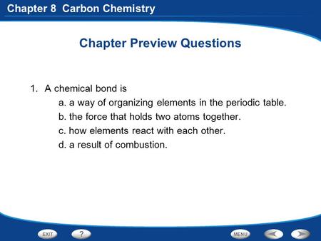 Chapter Preview Questions