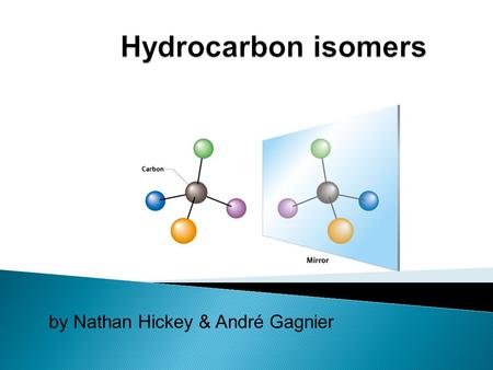 By Nathan Hickey & André Gagnier. Curricular expectations (SCH 4U): B. Organic Chemistry B3 demonstrate an understanding of the structure, properties,