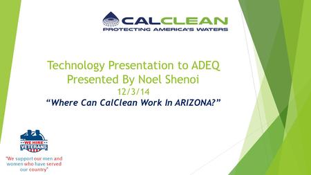 “Where Can CalClean Work In ARIZONA?”