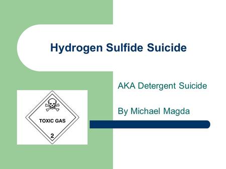 Hydrogen Sulfide Suicide