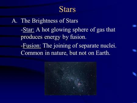 Stars The Brightness of Stars