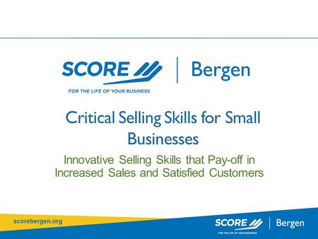 Critical Selling Skills for Small Businesses Innovative Selling Skills that Pay-off in Increased Sales and Satisfied Customers.