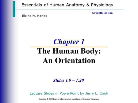 Chapter 1 The Human Body: An Orientation