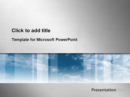 Click to add title Template for Microsoft PowerPoint.