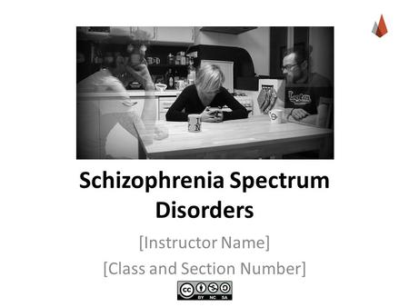 Schizophrenia Spectrum Disorders [Instructor Name] [Class and Section Number]