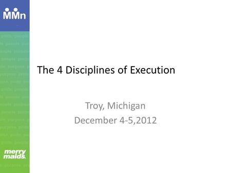 The 4 Disciplines of Execution