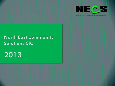 2013. North East Community Solutions CIC (NECS CIC) is a social enterprise, which came to being in April 2011. Company registered in England and Wales,