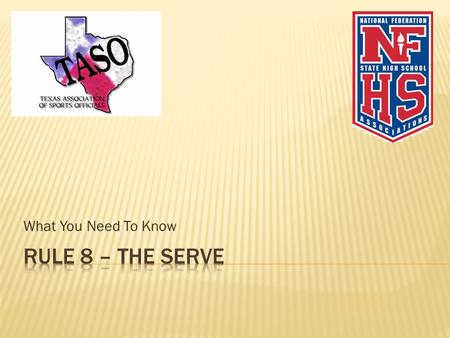 What You Need To Know.  A serve is a contact with the ball to initiate play  The server shall hit the ball with one hand, fist or arm while the ball.