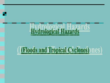 River and Costal Floods 1- River Floods The basic cause of river flooding is the incidence of heavy rainfall.