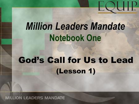 Million Leaders Mandate Notebook One