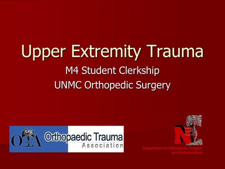 Upper Extremity Trauma