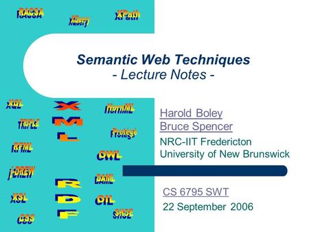 Introduction to the Semantic Web