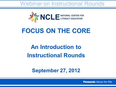 Webinar on Instructional Rounds