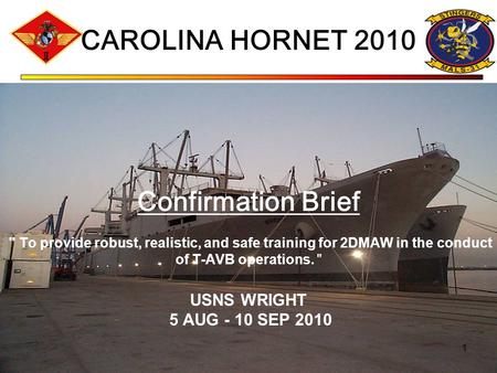 DRAFT USNS WRIGHT 5 AUG - 10 SEP 2010