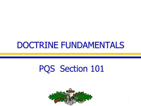 DOCTRINE FUNDAMENTALS