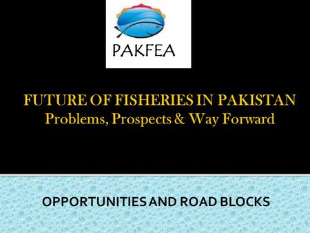 OPPORTUNITIES AND ROAD BLOCKS.  Seafood exports vary between US$ 250 to US$ 275 Million Annually.  AUP ( Average Unit Price) US$ 2.00  90% By Volume.