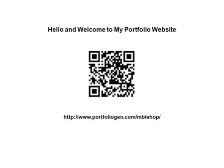 Hello and Welcome to My Portfolio Website