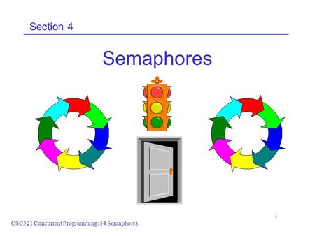 CSC321 Concurrent Programming: §4 Semaphores 1 Section 4 Semaphores.