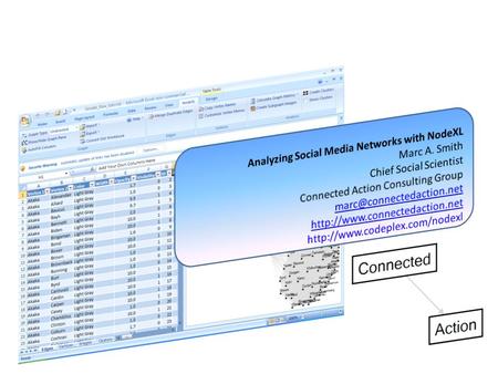 2 The NodeXL Project Team About Me Introductions Marc A. Smith Chief Social Scientist Connected Action Consulting Group