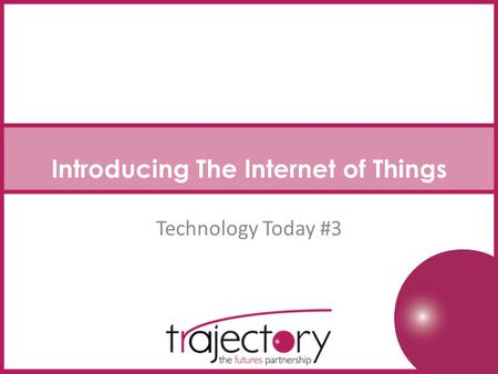 Introducing The Internet of Things Technology Today #3.