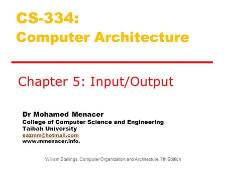 CS-334: Computer Architecture