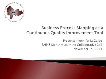 Presenter: Jennifer LoGalbo RHP 8 Monthly Learning Collaborative Call November 14, 2014 1.