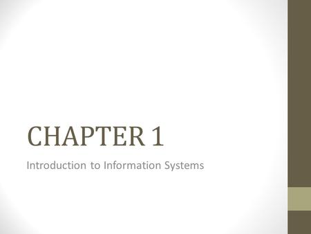 Introduction to Information Systems