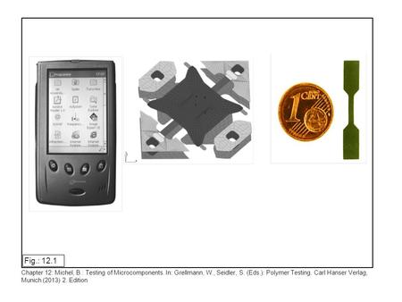 Chapter 12: Michel, B.: Testing of Microcomponents. In: Grellmann, W., Seidler, S. (Eds.): Polymer Testing. Carl Hanser Verlag, Munich (2013) 2. Edition.