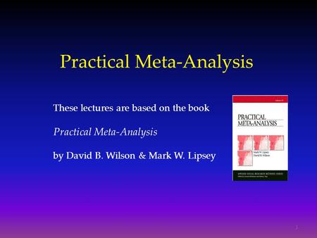 Practical Meta-Analysis