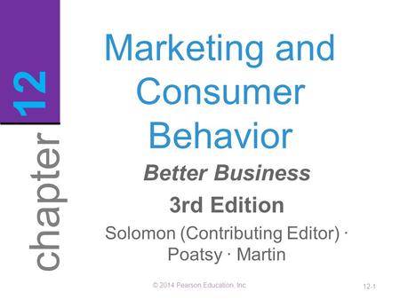 Marketing and Consumer Behavior