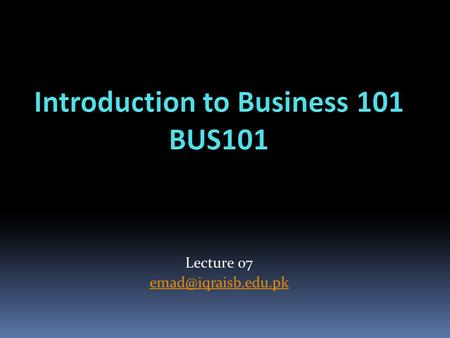 Lecture 07 Marketing. Working Definition of the concept > – The process of determining customer wants and needs and – then providing.