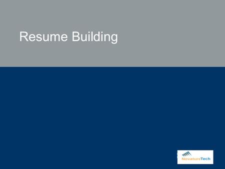 Resume Building. Why should it be good? Your goal is to get an interview A resume is a window It’s a brochure about you The 8 second test Brevity and.