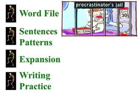 Word File Sentences Patterns Expansion Writing Practice.