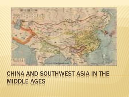  Period of disunion  China in turmoil after collapse of Han Dynasty  Rival kingdoms, not entirely different from Europe  Lasted around 350 years ‘