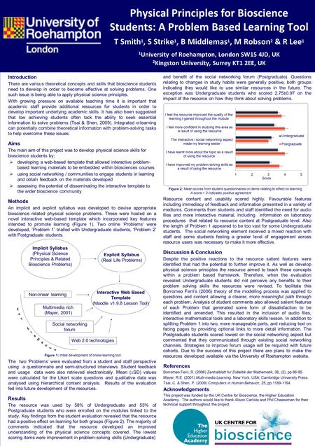 Introduction There are various theoretical concepts and skills that bioscience students need to develop in order to become effective at solving problems.