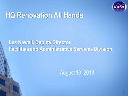 HQ Renovation All Hands