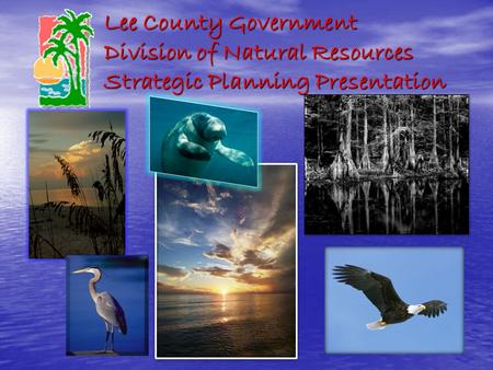 Lee County Government Division of Natural Resources Strategic Planning Presentation.