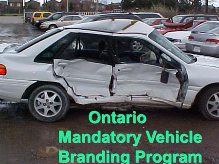 Ontario Mandatory Vehicle Branding Program.