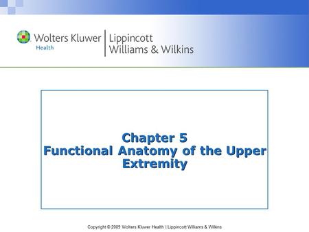 Chapter 5 Functional Anatomy of the Upper Extremity