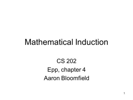 Mathematical Induction