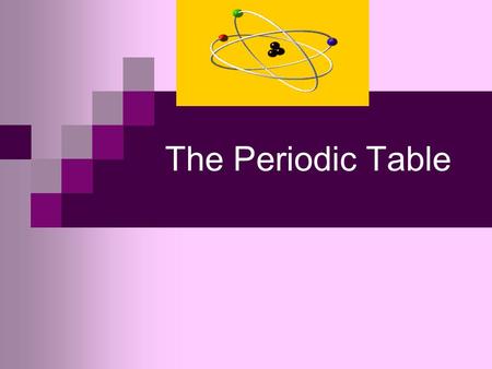 The Periodic Table. Atomic Structure Nucleus- center of an atom -contains protons - which are positive -contains neutrons- which are neutral Electrons.