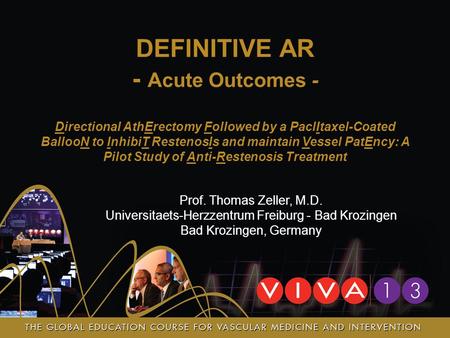 DEFINITIVE AR - Acute Outcomes -