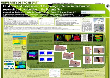 1 Fluid flow and assessment of the leakage potential in the Snøhvit reservoir and overburden in the Barents Sea Alexandros Tasianas (1), Melanie Darcis.