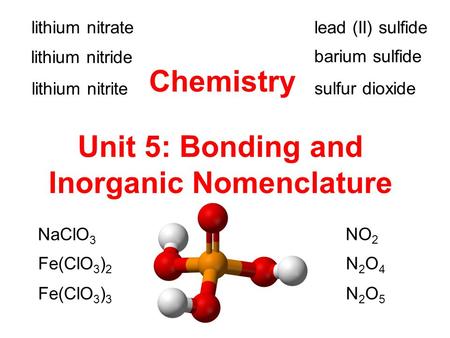 Inorganic Nomenclature