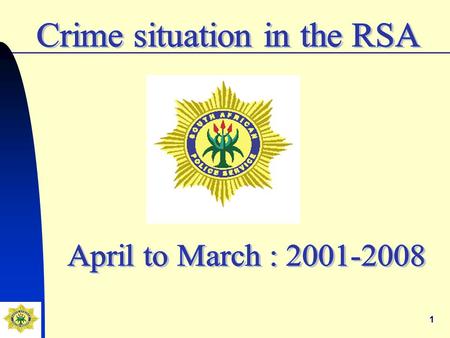 1. 2  The crime statistics cover five broad categories of crime: 1.1 Contact crimes ( including subcategories of aggravated robbery ) 1.2 Contact-related.