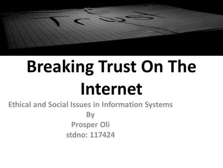 Breaking Trust On The Internet