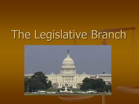 The Legislative Branch