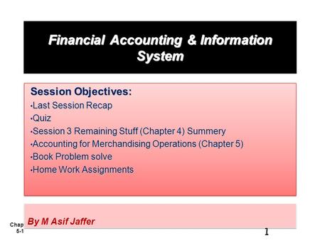 Financial Accounting & Information System